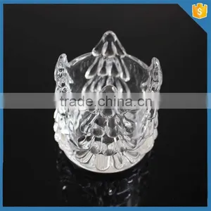 China Crystal Hand Pressed Glass Antique Votive Cup With Christmas Tree Patttern thumbnail-3