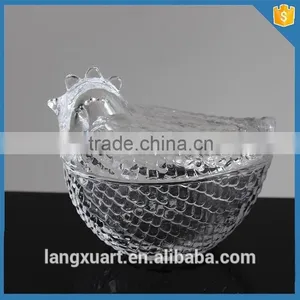 Crystal Bling Hen Glass Sugar Jar With Lid thumbnail-1