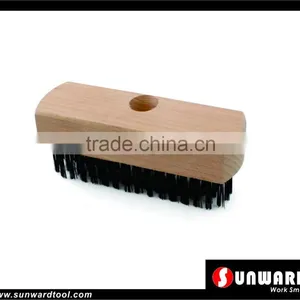Scrubblng Wire Brush With Tapered Hole, Plain Wooden Block Deck Brush thumbnail-1