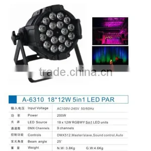 12w 18pcs RGBWY 5IN1 LED PAR CANS thumbnail-1