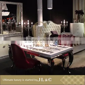 JT27-11 Stainless Steel Stand Dinner Table Advanced Silk Printing Technology From JL&C Luxury Home Furniture thumbnail-2