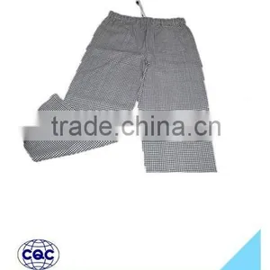 100% Cotton Checkered White and Black Fabric New Design Fashion Work Clothing Coveralls in Apparel Chef Pant thumbnail-2