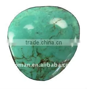 25x22mm Pebble Natural Blue Turquoise Cabochon thumbnail-1