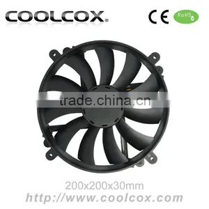 CoolCox 200x200x30mm DC Axial Fan,12V Exhaust Fan 20cm,DC Brushless Fan,gaming Case Cooling Fan 20030,chassis Fan thumbnail-1