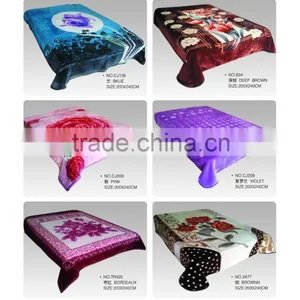 2015 NEW DESIGNS 1ply&2ply Raschel Quality Hot Compressed Embossed Raschel Korean Style Blanket NO.15023 thumbnail-6