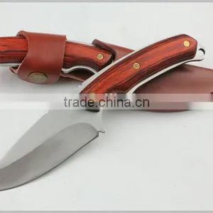 OEM Outdoor Hunting Knife With Wood Handle thumbnail-2
