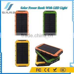 6000mAh Dual USB Solar Power Bank With LED Torch Light thumbnail-6