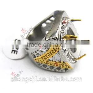 Custom Blank Stainless Steel Ring, Claw Gemstone Style Stainless Steel Cool Ring for Boys thumbnail-1