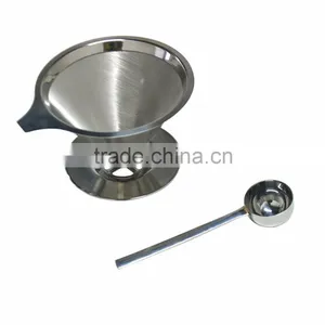 Contact Supplier Chat Now! Paperless Pour Over Coffee Dripper - Stainless Steel Reusable Coffee Filter and Single Cup Coffee thumbnail-6