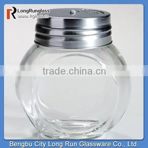 LongRun 6oz Round Spice Jars With Metal Shaker Lids Set of 4 New Design Glassware With OEM Design thumbnail-1