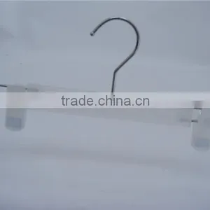 Semi-transparent Plastic Pant Bottom Tourser Clip Hanger for Wholesale thumbnail-1