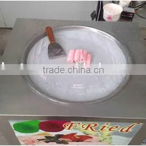 Flat Pan Fried Ice Cream Machine Single Pan Fried Ice Cream Roll Machine Cold Stone Marble Slab Top Fry Ice Cream Machine thumbnail-3