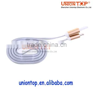 Wholesale Colorful Flat Led Micro Usb Data Cable for Android and Smart Phone thumbnail-6