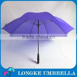 30" Purple Golf Umbrella Manual Open Windproof Frame thumbnail-1
