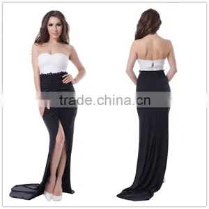 Professional Printed Floor Length Adult Women Party Wear no Strap Sexy Evening Dress Xxxl thumbnail-1