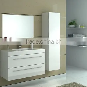 Modular Melamine Modern One Piece Bathroom Vanity Cabinet thumbnail-6