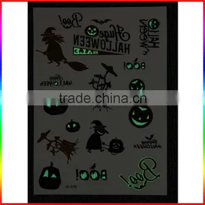 Personalized Paper Halloween Tattoo Fluorescence Night Glow in the Dark Luminous thumbnail-1