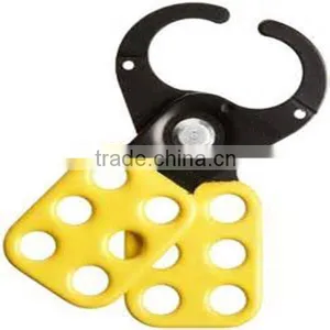 Professionl Factory Vinyl Coated 1" & 1.5" Red & Yellow Steel Safety Lockout Hasp thumbnail-3