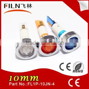 10mm Pure Color Cabinet LED Light Indicator Lamp 110v2w With Connector Terminal thumbnail-5