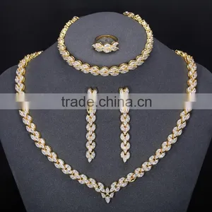 AAA Stone Brass Jewelry Set,cubic Zirconia Jewelry Set Christmas Gifts thumbnail-3