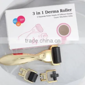 New Arrival NL301 ! 180/600/1200 Micro Needle Derma Roller,3 in 1 Derma Roller,high Quality 3 in 1 Derma Roller thumbnail-4