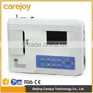 Medical Equipment TFT Color LCD Display High Resolution Wide Touch Screen 3-Channel ECG Machine With Standard 12 Leads thumbnail-1
