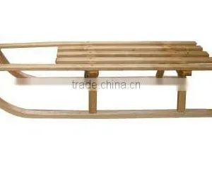 39" WOODEN SNOW SLED FOR ADULTS thumbnail-1