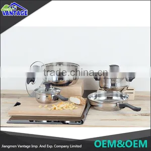 Modern Kitchen Eco-friendly Accessories Stainless Steel Indian Pot Pan Sets Steel Cookware thumbnail-1