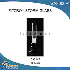 BA214S FITZROY STORM GLASS WITH SMALL BLACK WOOD BASE thumbnail-1
