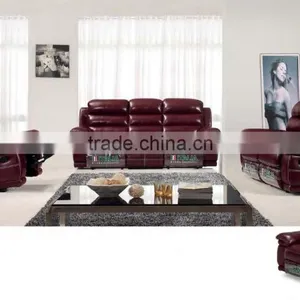 Bisini L Shape Genuine Leather Sofa, L Shape Sofa With Recliner, Modern Recliner Home Sofa Furniture thumbnail-6