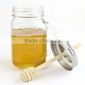 Haonai Wholesale Glass Honey Mason Jar With Handle thumbnail-3
