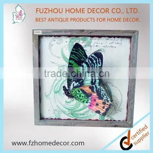 2016 New Style Timeworn Printing Metal Sign With Wooden Frame, Antique Metal Plaque thumbnail-1