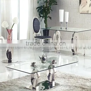Modern Glass Dining End Table 2017 New Model Side Table With Metal thumbnail-1