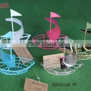 Iron Boat Shape Crafts With Sails for Decoration thumbnail-1