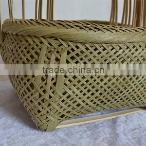 Wholesale Cheap Bamboo Basket With Handle Woven Basket thumbnail-5