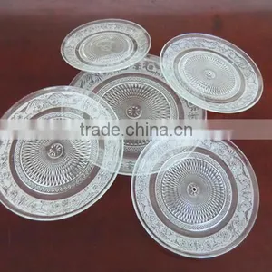 Set 5 Blue Color Light Glass Plates for Table Decoration thumbnail-2