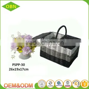 Woven Plastic Empty Picnic Basket Wholesale thumbnail-4