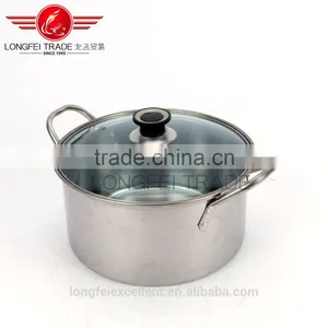 Hot Sale 4pcs Natural Color European-style Stainless Steel Cooking/ Soup Pot Set thumbnail-3
