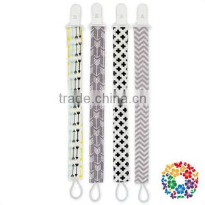 2016 Wholesale Cute Owl Print White Pacifier Holder Clip thumbnail-2