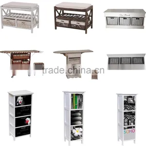 Kitchen Wall Hanging Cabinet Shelf With 3 Colorful Drawers thumbnail-5