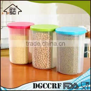 NBRSC Kitchen Divided Plastic Sealed Box Dry Food Storage Crisper Cereal Container With Lids thumbnail-1