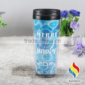 BPA Free Paper Insert Plastic Cup Custom Coffee Paper Cup thumbnail-2