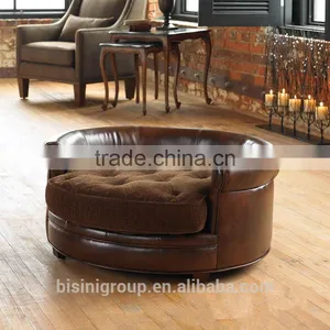 European Chair for Children With Leather Tatami Solid Wood Sofa for Furniture Living Room Sofa thumbnail-2