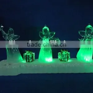 Clear Acrylic Led Color Changing Music Angel for Decoration thumbnail-1