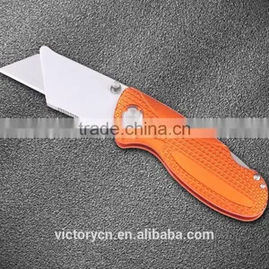 Hot Sale Orange Handle Stainless Steel Folding Utility Paper Cutter for Sale YJ-162S thumbnail-1