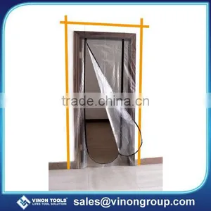 U Plastic Zipper Door, Dustproof Plastic Film, Dust Barrier thumbnail-1