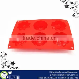 New Design Rose Shape Silicone Cupcake Mould CK-SL442 thumbnail-1