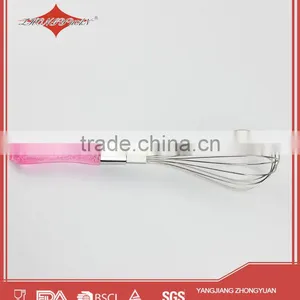 10" Rotating Stainless Steel Manual Wire Egg Beater Kitchen Whisk thumbnail-2