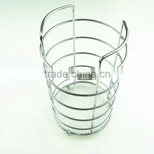 43004 Steel Wire Sink Basket Cutlery Holder Cooking Utensils Storage Kitchen Rack thumbnail-4