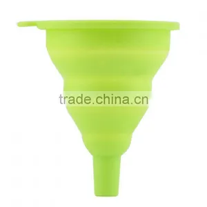 High Quality 1pc New Mini Silicone Gel Foldable Collapsible Style Funnel Hopper Kitchen Cooking Tools thumbnail-4